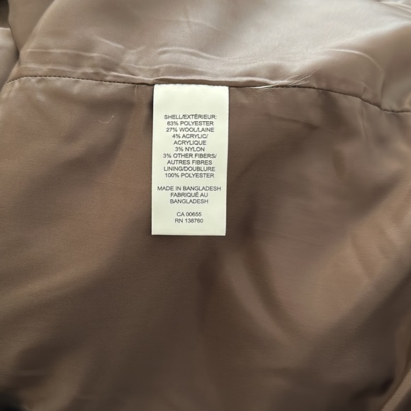 New RW&Co Classic Wool Fitted Preppy Coat in Deep Taupe - Picture 14 of 15